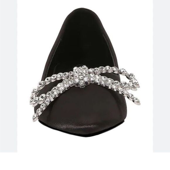 Nordstrom Berness Gracie Embellished Bow Flat Shoes Size 6.5 - Picture 3 of 8